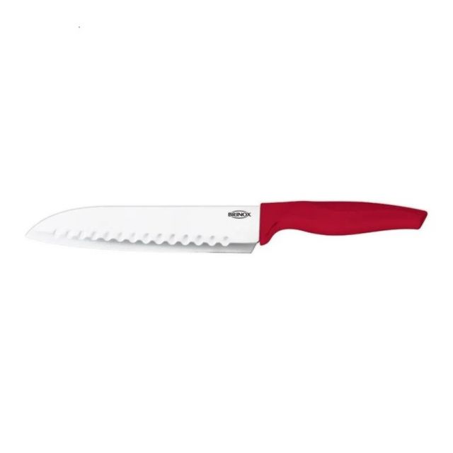 Faca Santoku 7 Brinox 2556/364 Cross Cabo Vermelho