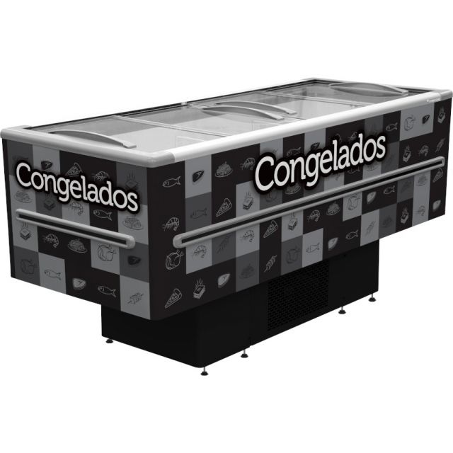 Ilha Congelados 220v Fricon Iced568-2v030 568l Preto Led
