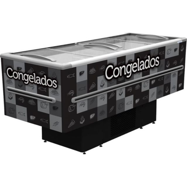 Ilha Congelados 220v Fricon Iced568-2v035 Cobre Preto Led 568l