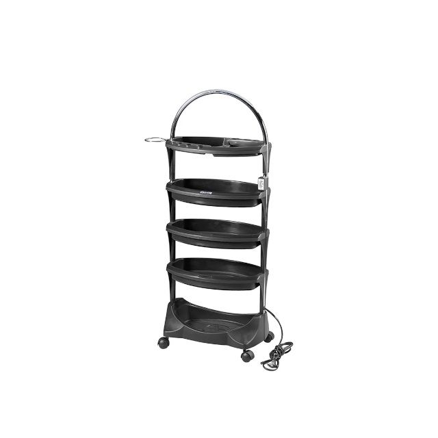 Carrinho multibell cromado 3590-c preto c/tomada 1