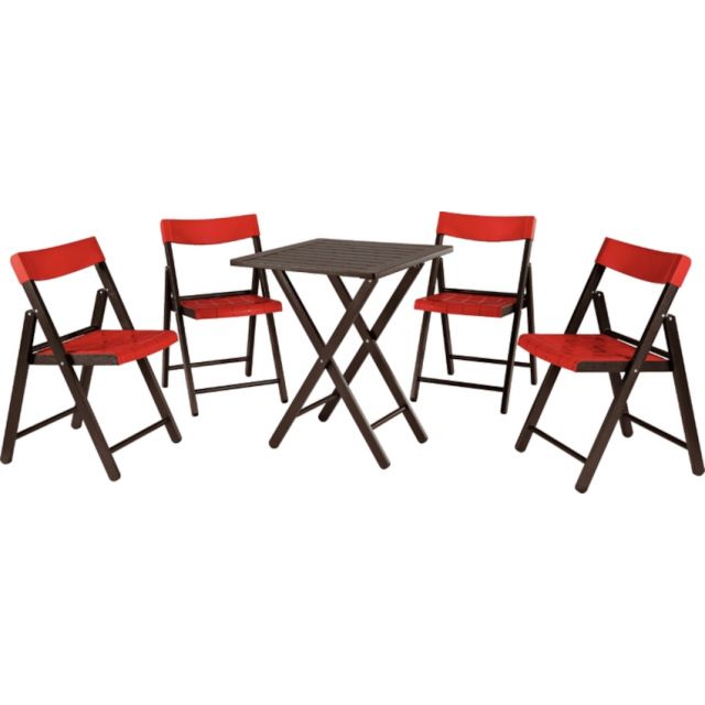 CONJUNTO MESA E CADEIRA POTENZA TRAMONTINA 10630029 VERMELHA 5PECAS