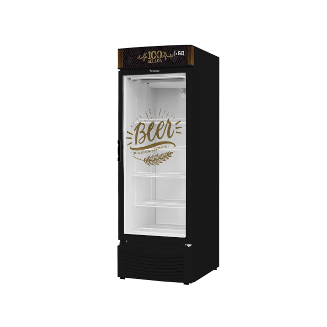 CERVEJEIRA VERTICAL FRICON VCFC431-2V000 PORTA VIDRO PRETO 220V