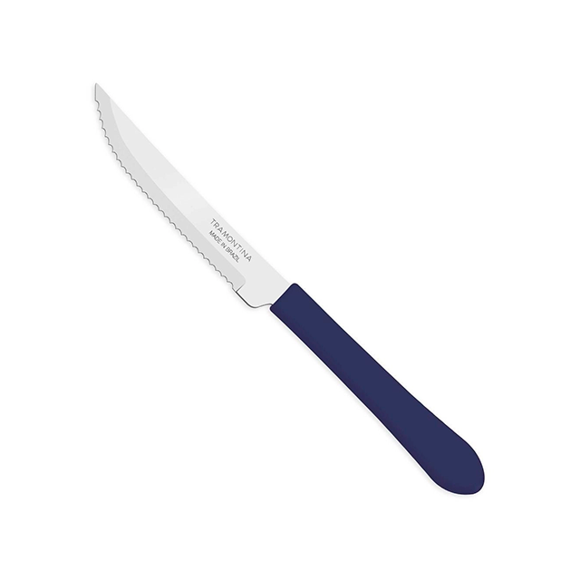 Faca p/churrasco 4 leme inox/azul 23180/414
