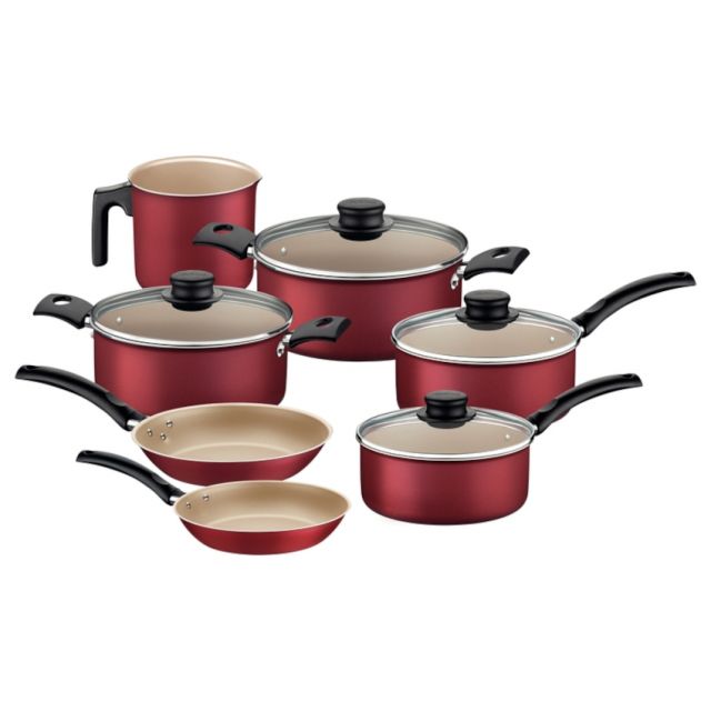 JOGO PANELAS ALUMINIO TURIM TRAMONTINA 20298764 VERMELHO 7PECAS