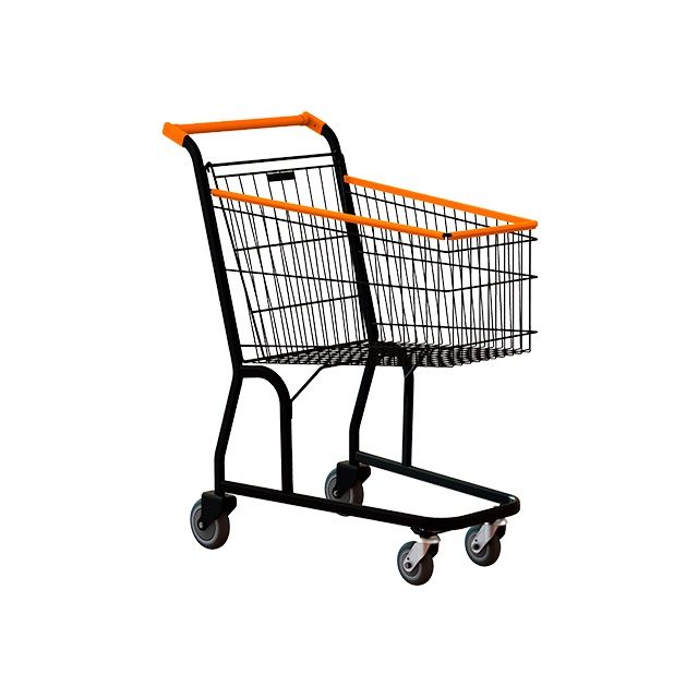 Carro Compras Prem 130l Preto-laranja Pa010065-866