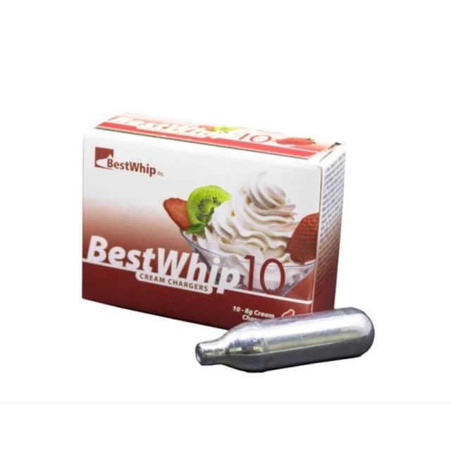 Kit Com 10 Capsulas De Gas Best Whip Cap N2o Para Chantilly