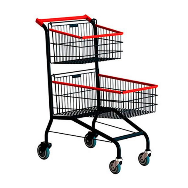 Carro Ergo 100l Duplo Preto-vermelho Amapa Pa010774-861-pa010194-861