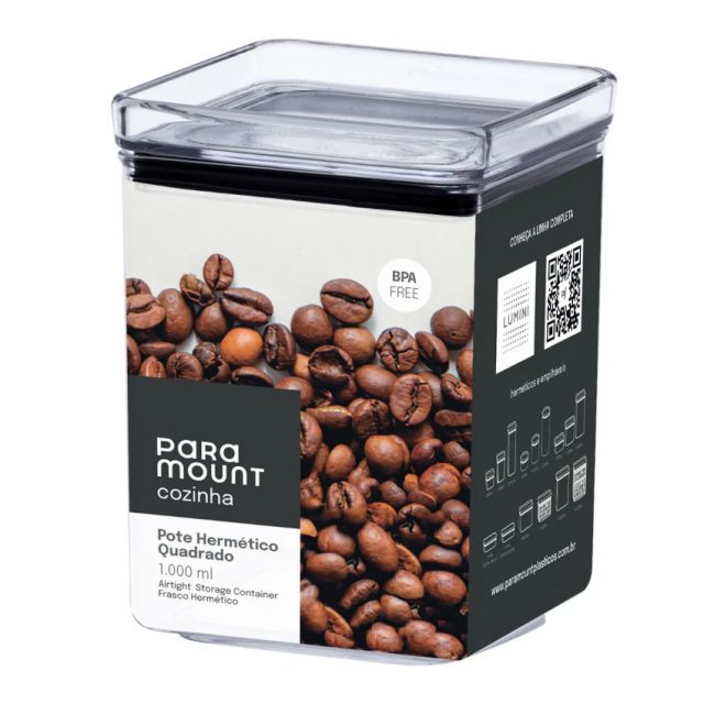 Pote Hermetic Paramount 1162 Lumini Quadrado 1.000 Ml