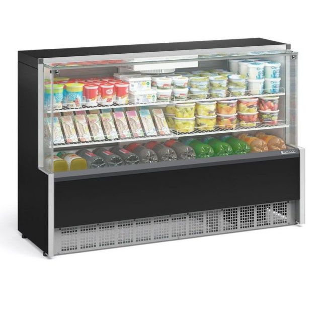 Vitrine Refrigerada 127v Gpfa-175r-pr Gelopar 80793.09.1 Ar Forcado Led