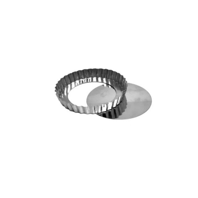 FORMA TORTA MACA DOUPAN 1187 CRESPA FUNDO FALSO ALUMINIO 25X3