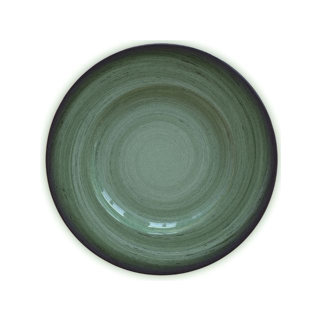 Prato raso al 27cm rustico verde hs 96980003